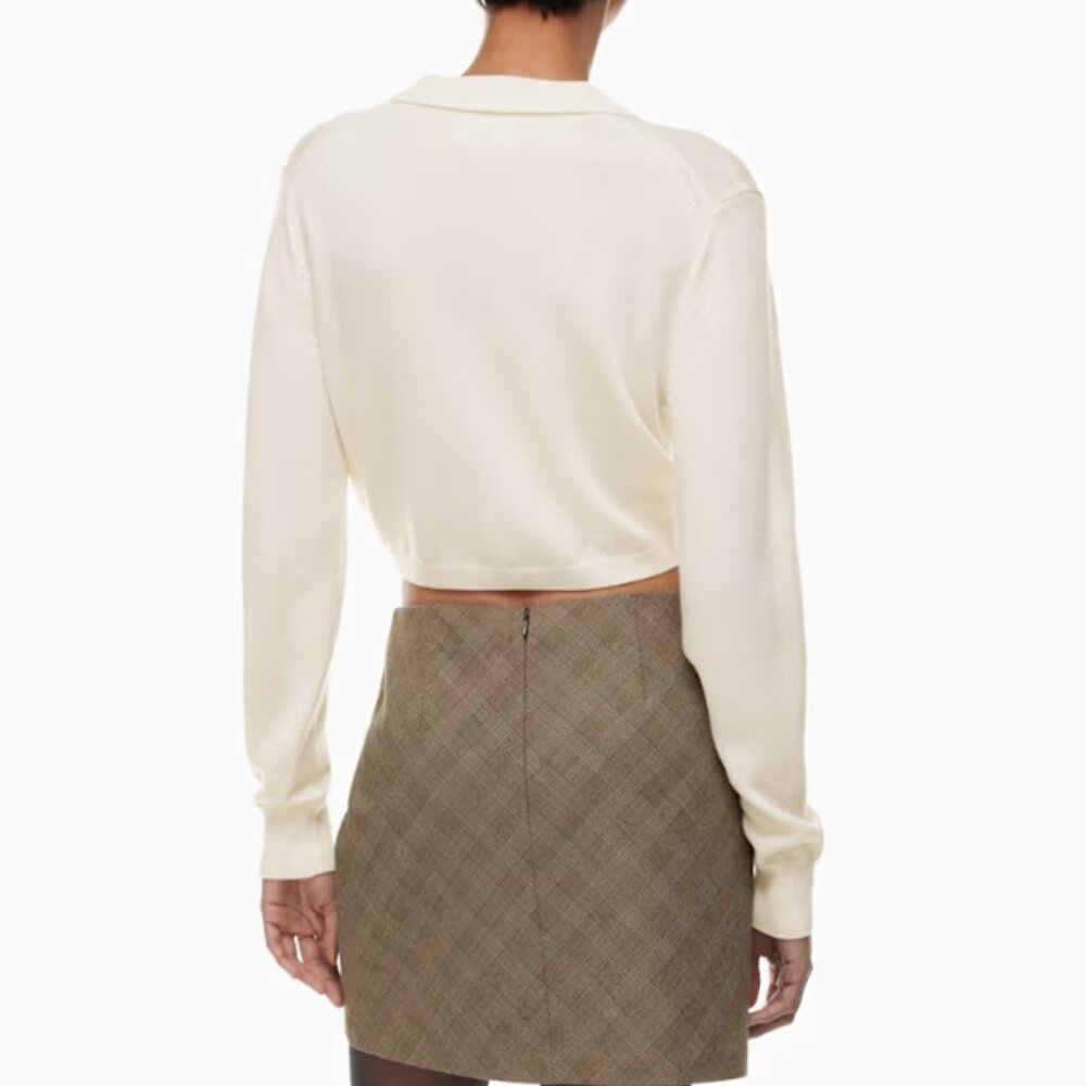 Aritzia Wilfred Nextdoor Sweater - Brown/White/Tan Marbled - Size M - Picture 4 of 4